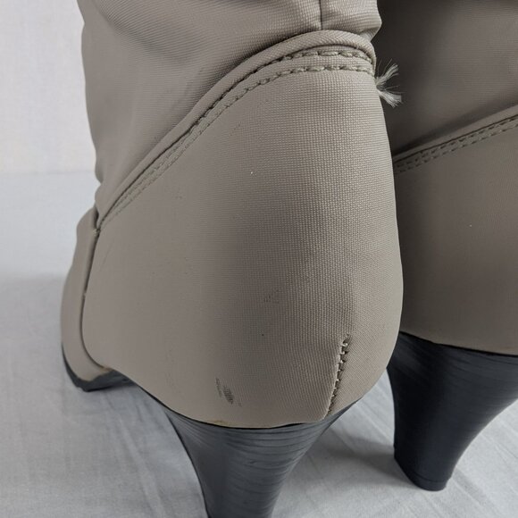 Vintage 80s 90s Fur Lined Gray Heeled Winter Boots Boundary Waters Womens Size 7 - Picture 4 of 16